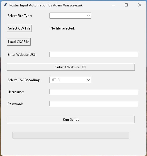Roster Input Script